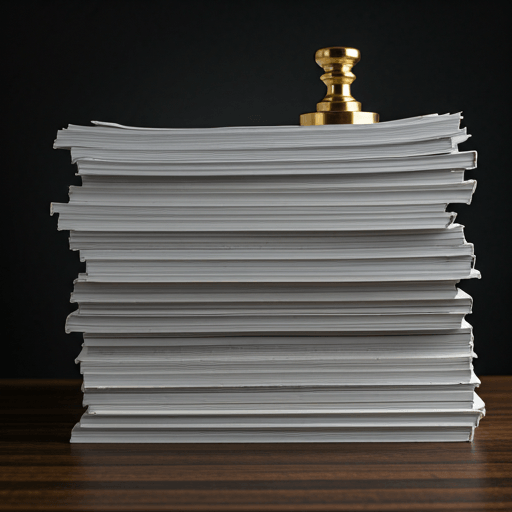 Stack of professional legal documents